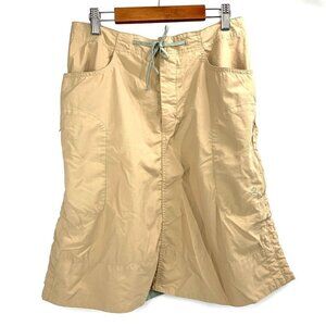 Mountain Hardwear Khaki Nylon Cargo Button Fly Adventure Skirt Size 6